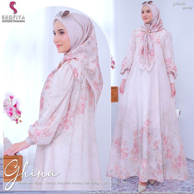 gamis dress free hijab ghina