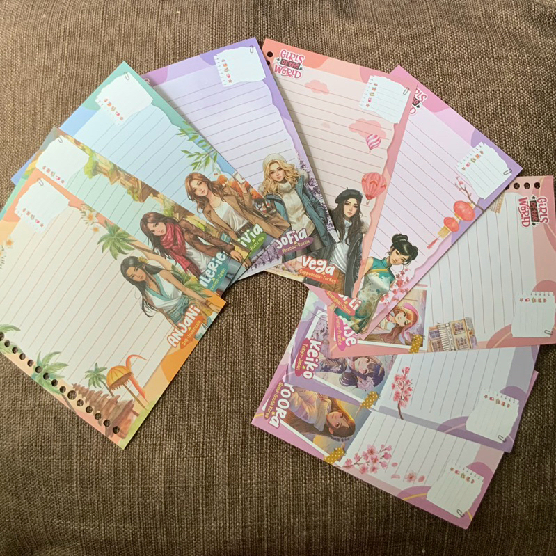 

[1 pack] lengkap isi binder harvest koleksi - girls if the world, zodiac, BT21