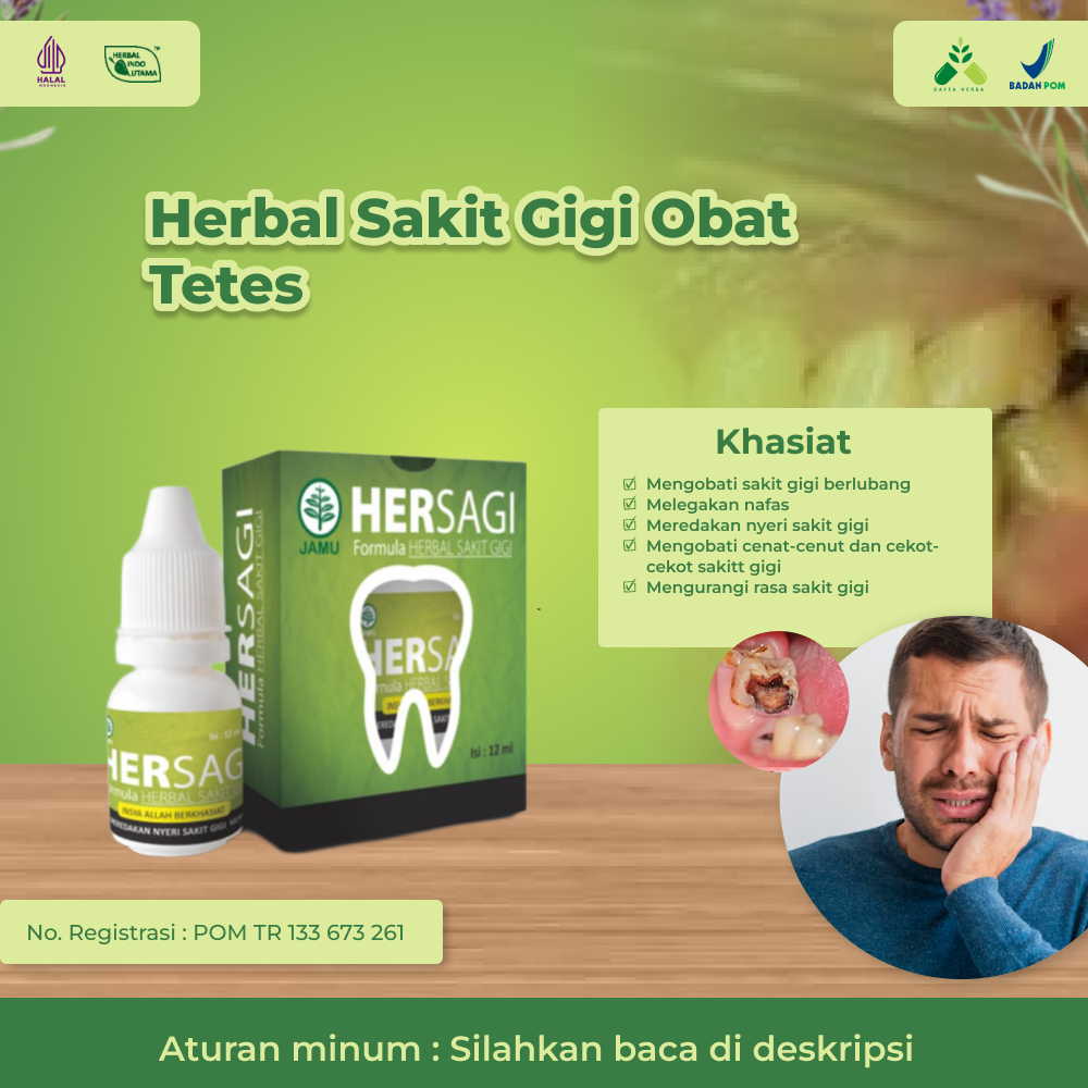 Hersagi Obat Sakit Gigi Tetes Gigi Berlubang Bengkak Ampuh