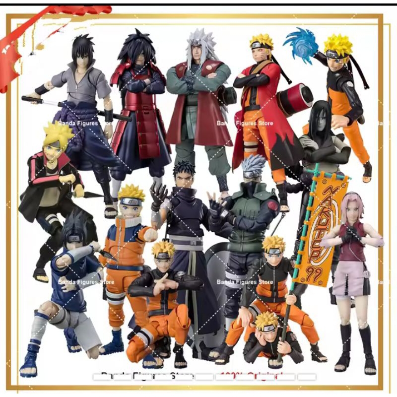 Action Figure SHF Naruto Sasuke Minato Kakashi Boruto Madara Uchiha Obito Jiraiya Gara Sakura Shikam