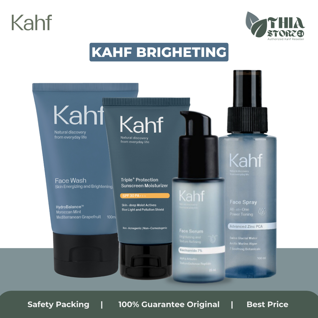 Paket Kahf Skincare Pria Semua Jenis Kulit Normal/Komedo/Berjerawat/Noda Hitam Pada Wajah