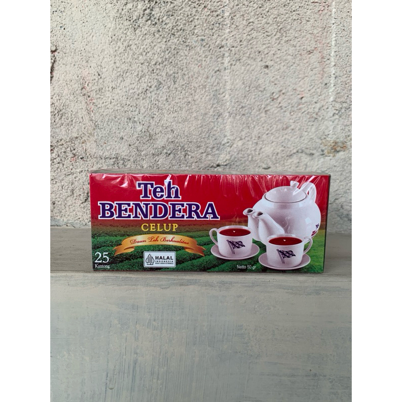 

teh bendera celup 50 gram (isi 25 kantong)