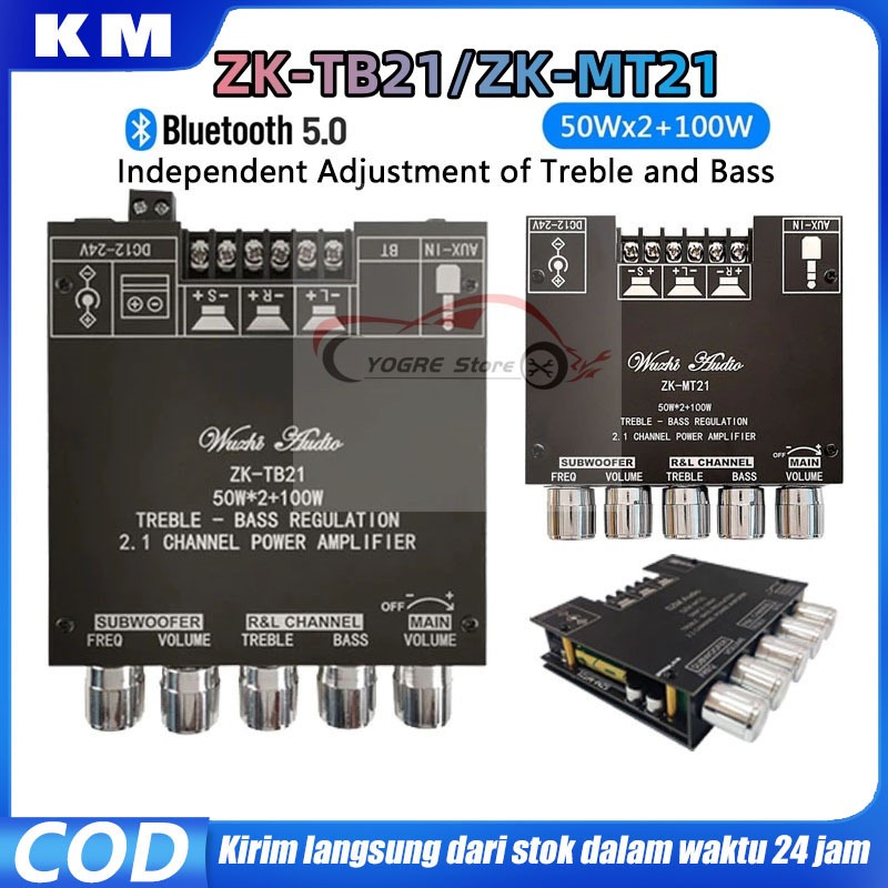 ORIGINAL ASLI Audio Stereo Bass Power Amplifier Board ZK-TB21 ZK-HT21 ZK-MT21 ZK-502MT TPA3116D2 Blu