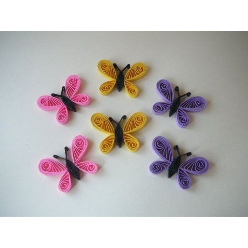 

Papper Quilling • Bentuk Kupu-kupu • (sudah siap tempel)