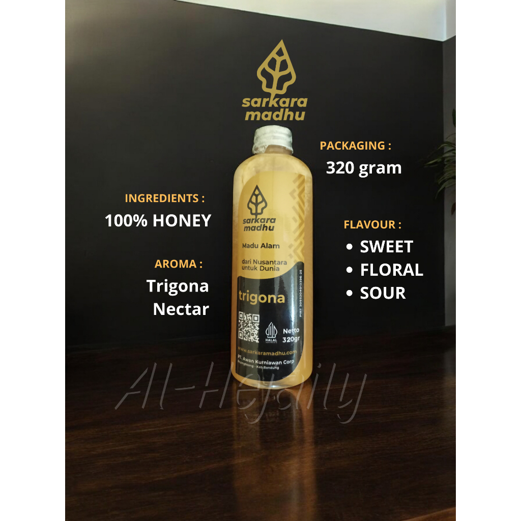 

Madu Trigona Sarkara Madhu netto 320g 320 Gram 320ml