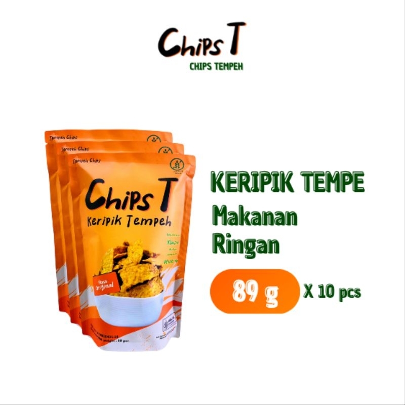 

Keripik Tempe Chips T,3pcs 89gram
