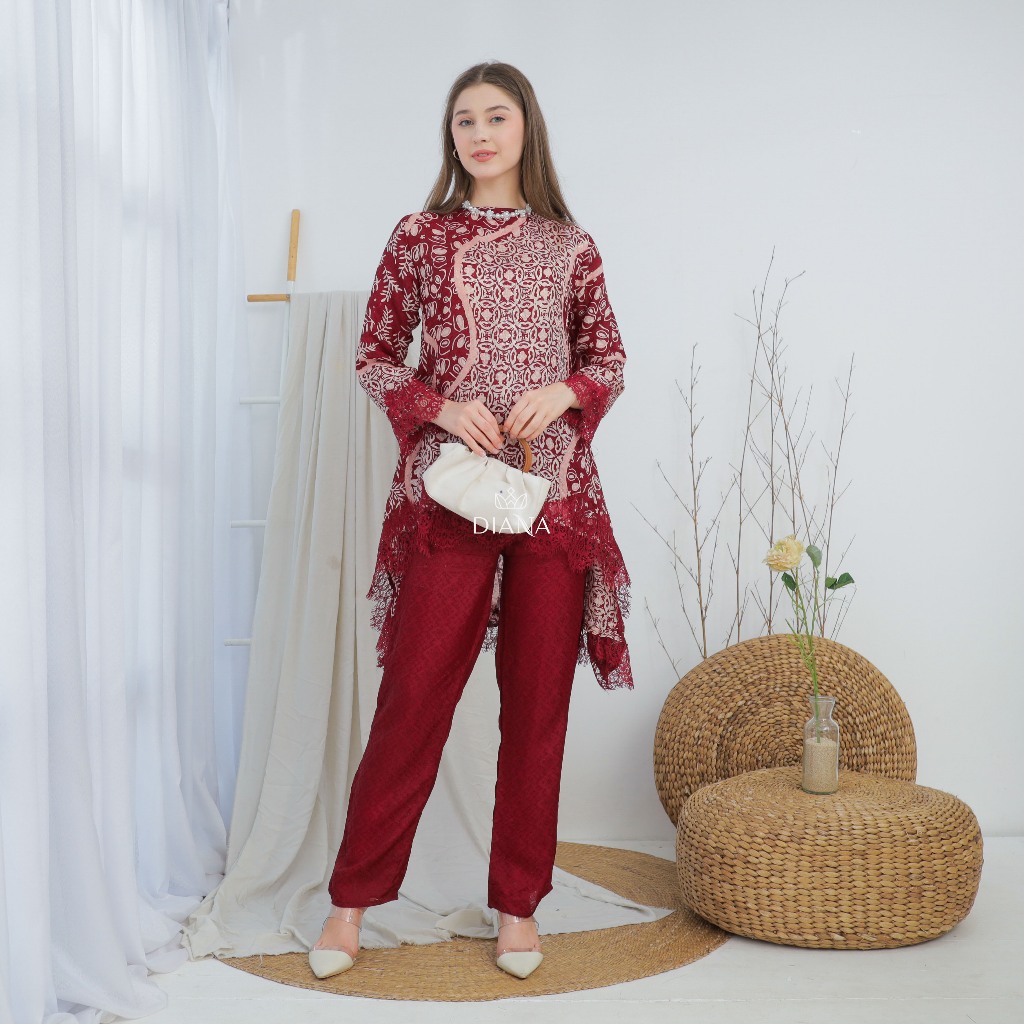ONE SET TUNIK MANUHARA BATIK LACE Diana Batik Trusmi