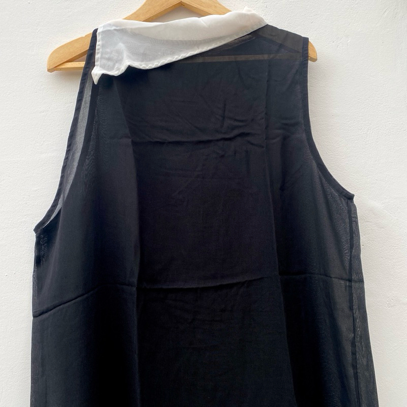 NEW Outer Dress Sheer Chiffon Sifon Black