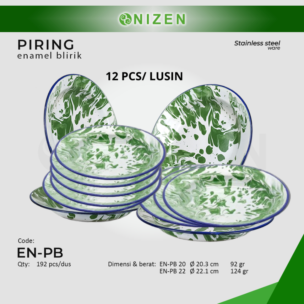 PIRING SENG LURIK 22CM / PIRING SENG JADUL / PIRING MAKAN BLIRIK 12PCS