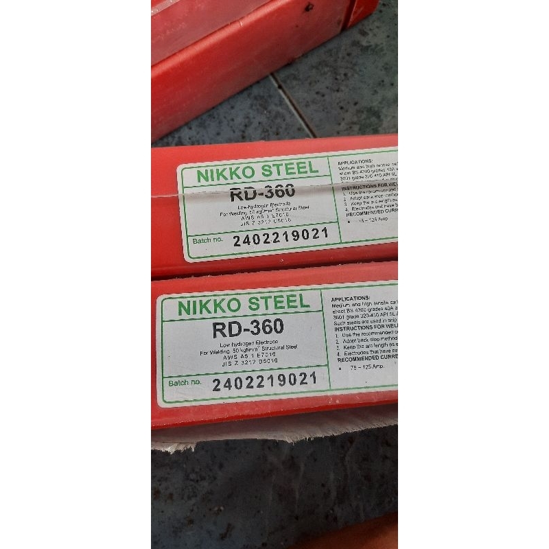 KAWAT LAS NIKKO STEEL RD-360 AWS E7016 Size.3.2mm