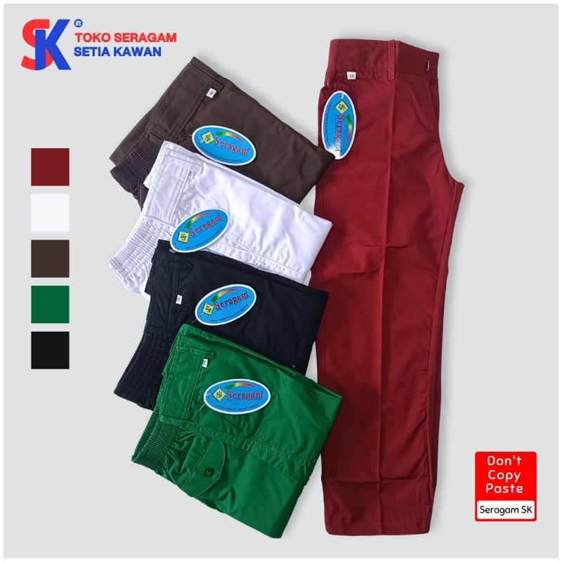 Celana Panjang SD Merk SERAGAM / Celana Sekolah Panjang SD / Seragam Bawahan Sekolah Merk Seragam