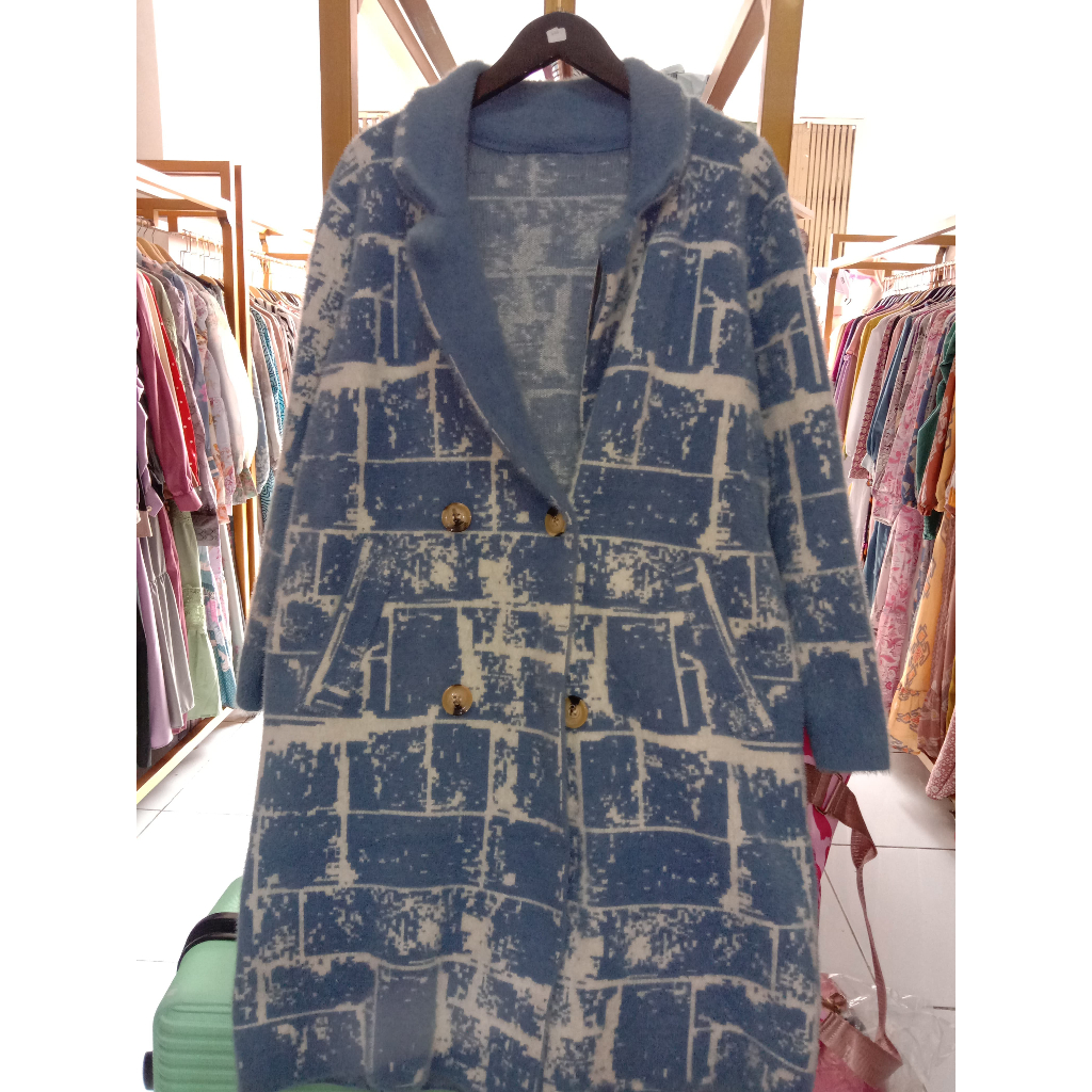 MANTEL BULU WANITA MANTEL TEBAL PANJANG HOODIE