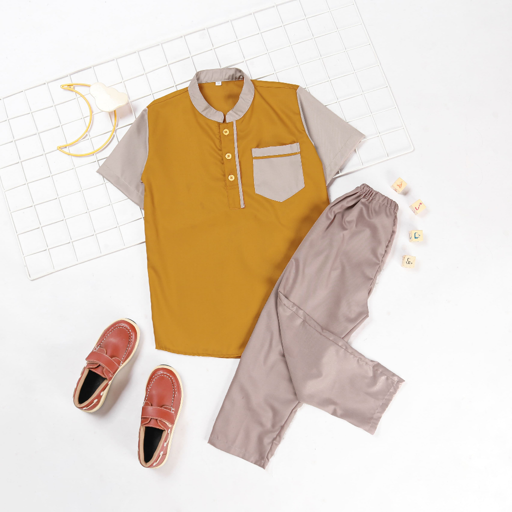 Baju koko pakistan Usia 1-12 Tahun/Baju muslim anak/Baju Koko el rumi