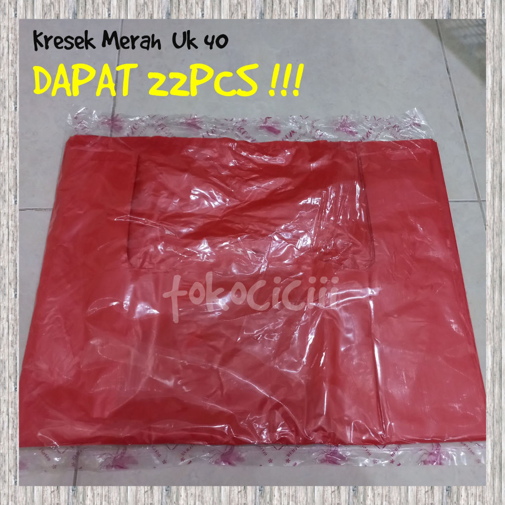 kresek merah uk 40 kresek merah polos 40 kresek hajatan kresek sampah