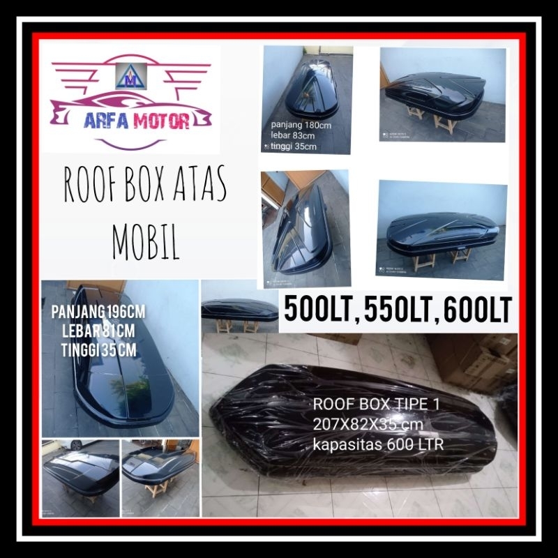 Rack Bagasi Atas Model Box Universal Roof Box Atas Mobil