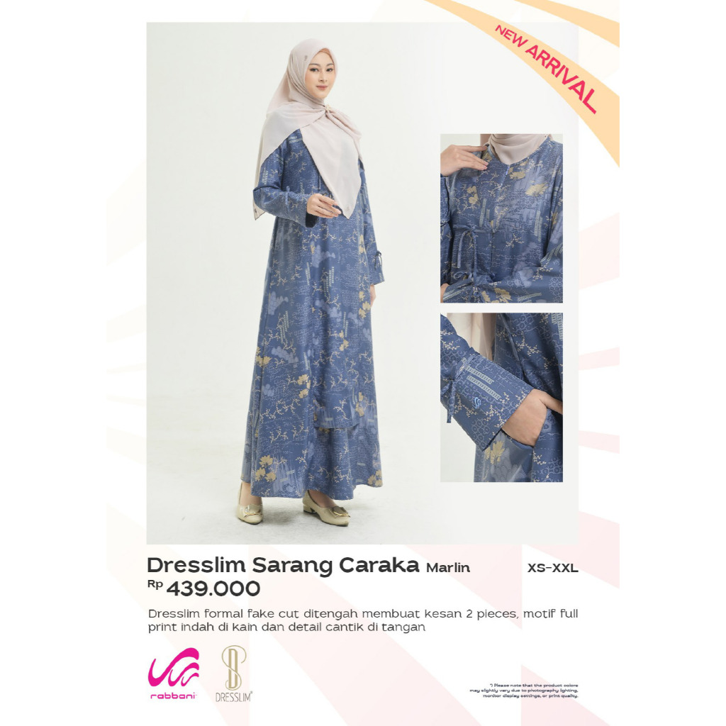 Rabbani - Dresslim Sarang Caraka Sarimbit / Gamis Dresslim Rabbani Terbaru Murah Original