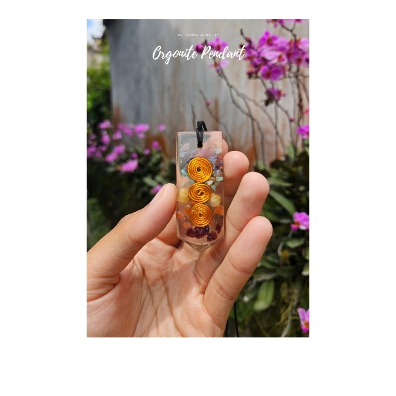 Orgotine Pendant 3 Coil 7 Batu CakraOrgotine Pendant 3 Coil 7 Batu Cakra simbol keselarasan energi