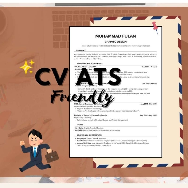 CV ATS FRIENDLY (CANVA TEMPLATE)