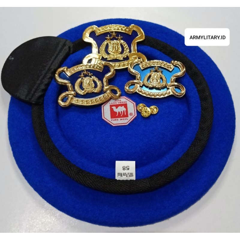 TOPI BARET DAN EMBLEM BARET POLRI
