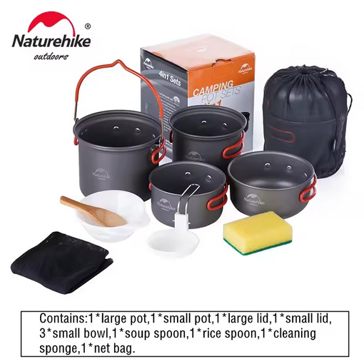 NATUREHIKE NH18T018-G NESTING ALAT MASAK CAMPING 4IN1