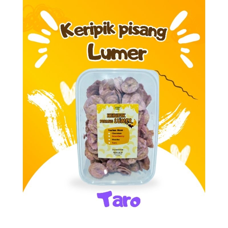 

Keripik Pisang Lumer "Taro" 200gr - Toples Persegi