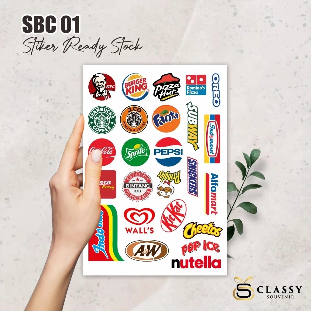 

STIKER VINYL PUTIH MURAH - STIKER CASE MOTIF TAHAN AIR - STIKER BRAND READY STOK SBC 01