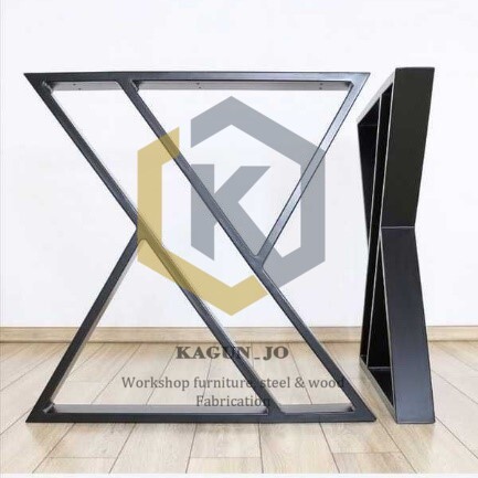 besi hollow kaki meja minimalis