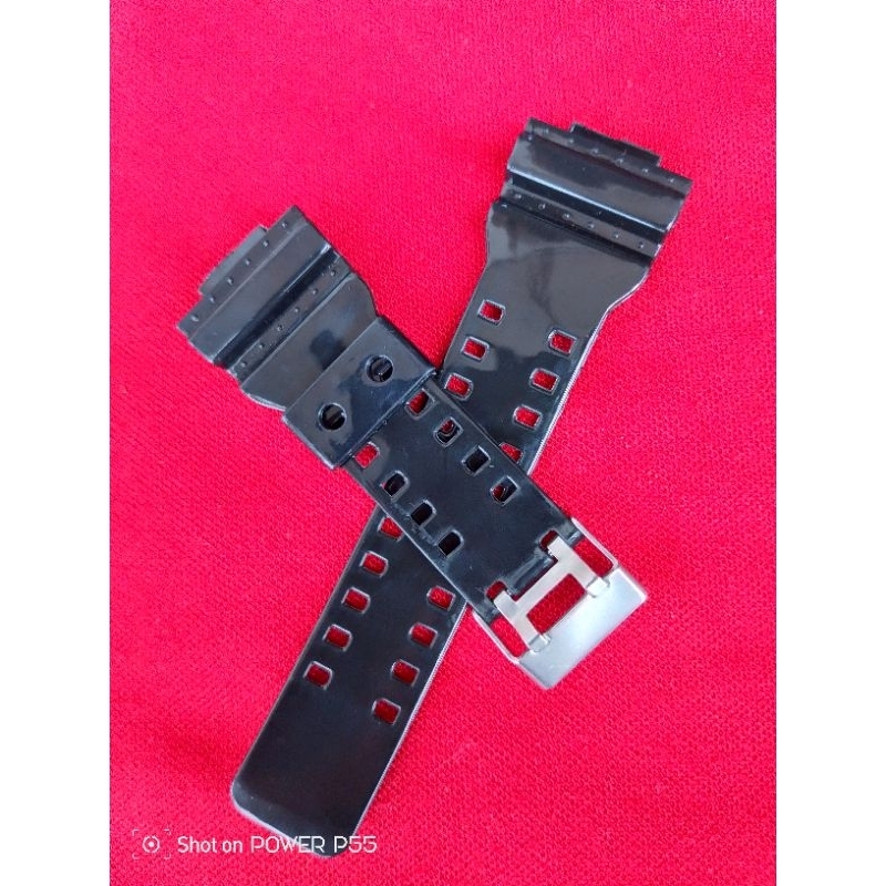 STRAP BAND ORI CASIO G-SHOCK GA100 HITAM GLOSSY TALI JAM GA 100 GA-100