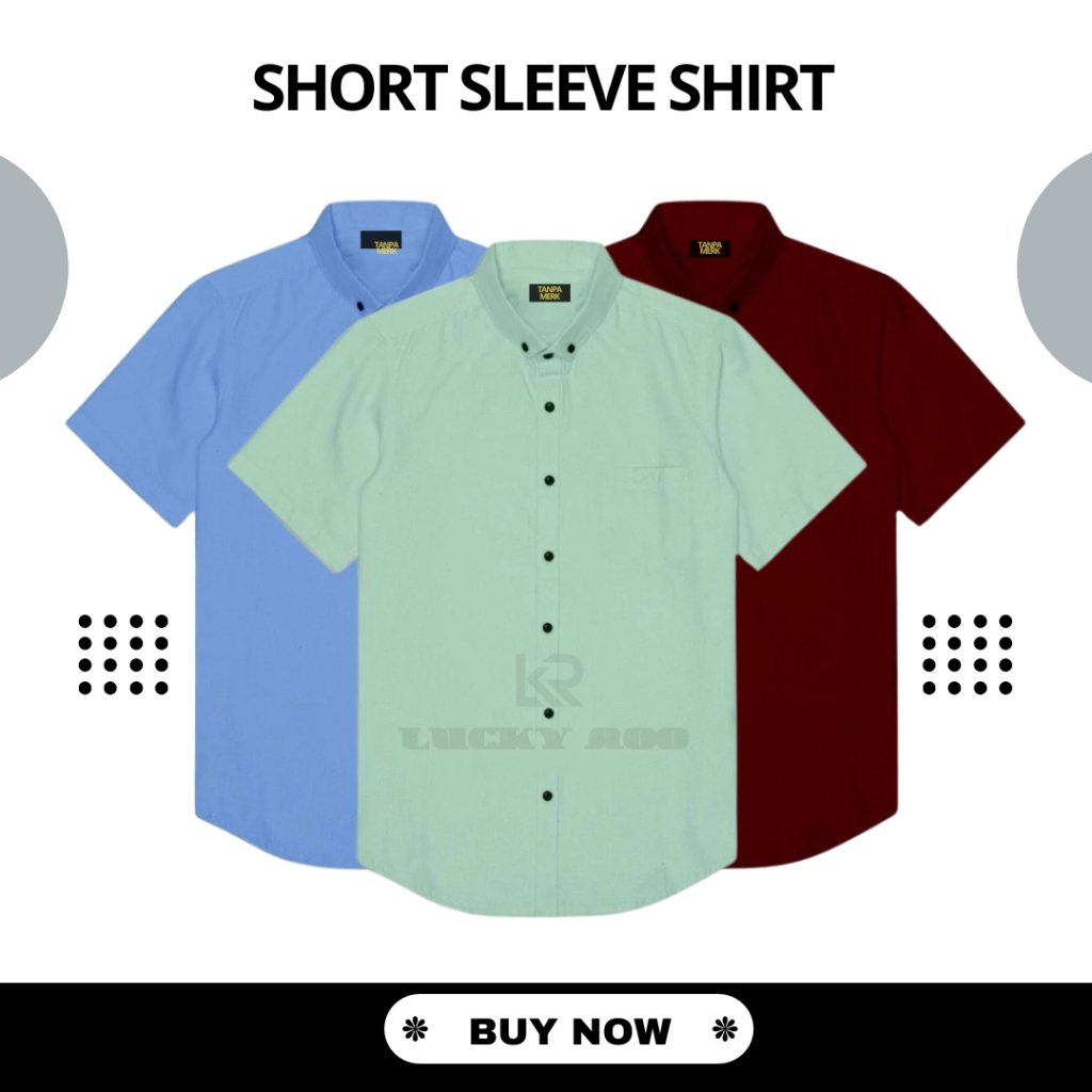 Kemeja polos couple ayah dan anak couple keluarga lengan pendek