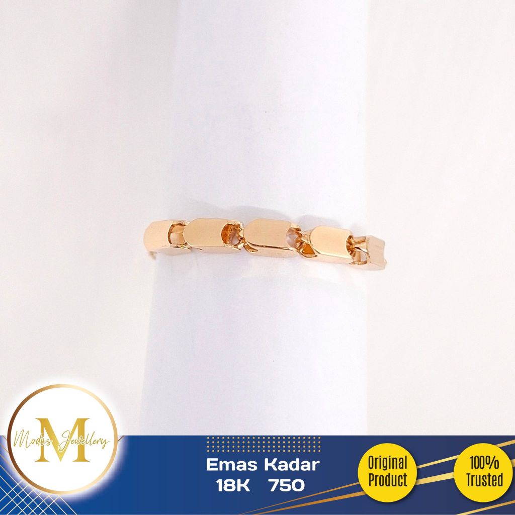 MODIS JEWELLERY - Cincin Serut Reflecta Rosegold - Emas 18k  750