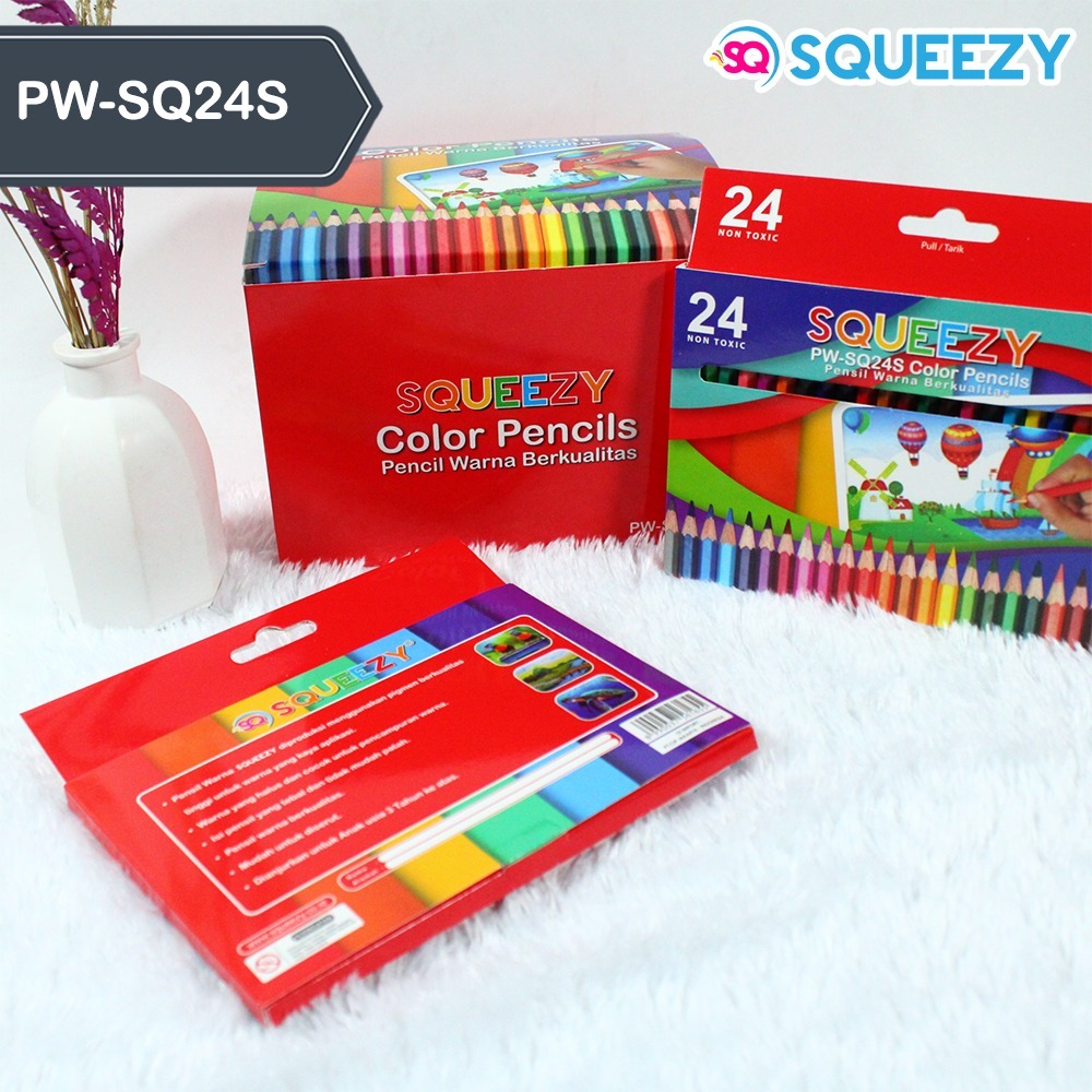 

HARGA GROSIR ( 1PACKS/24PCS ) PENSIL WARNA PENDEK PW-SQ24S (24WARNA)