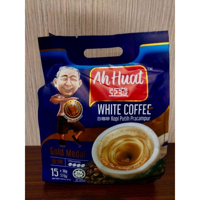 

Ah Huat Premix White Coffe - Gold Medal isi 38gr x 15 sachet