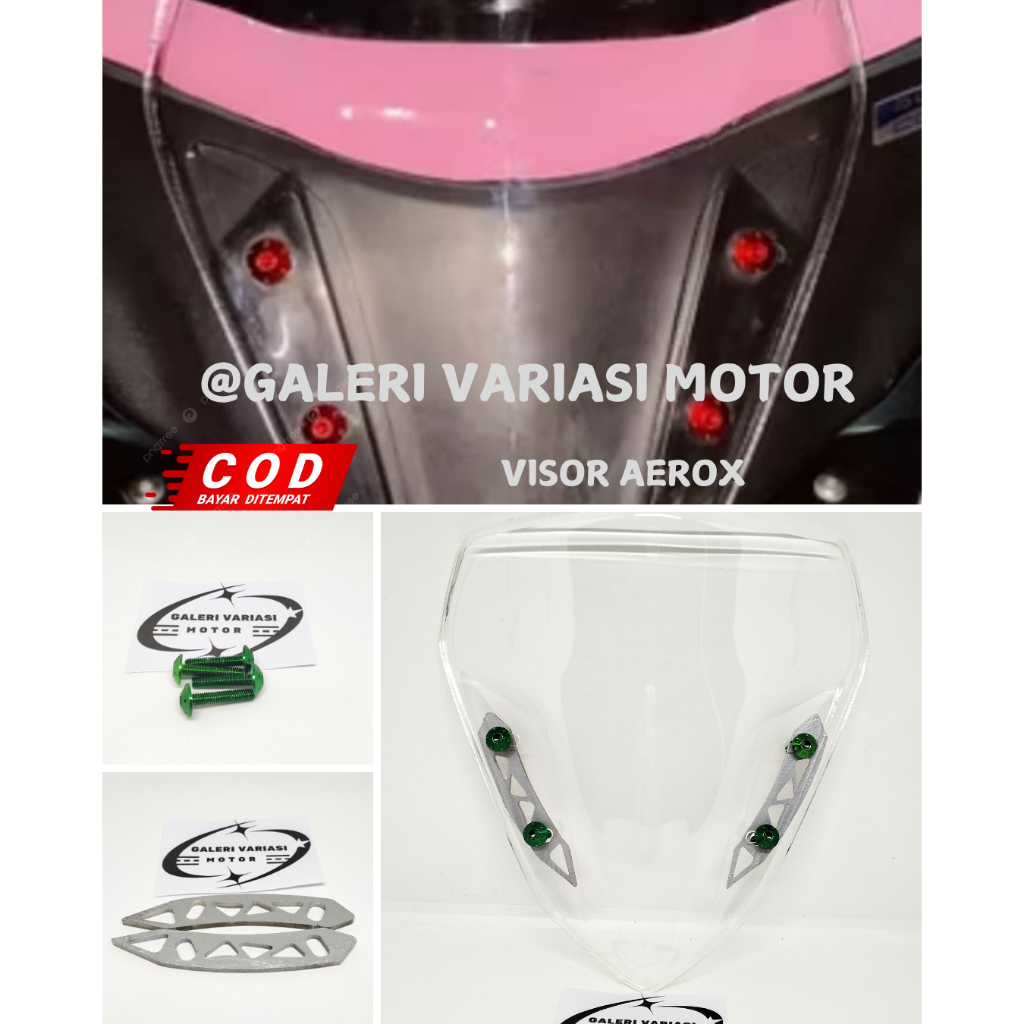 PAKET VISOR AEROX PLUS BRACKET WINDSHIELD YAMAHA AEROX