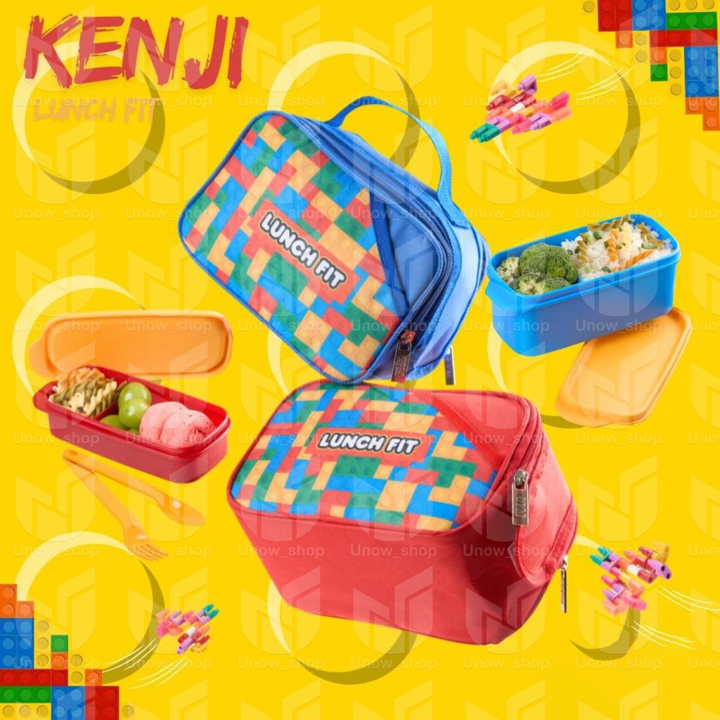 Tas Bekal Kotak Makan Anak Lego Kenji Series Premium Aluminium foil | Lunch Box set Anak Premium | K