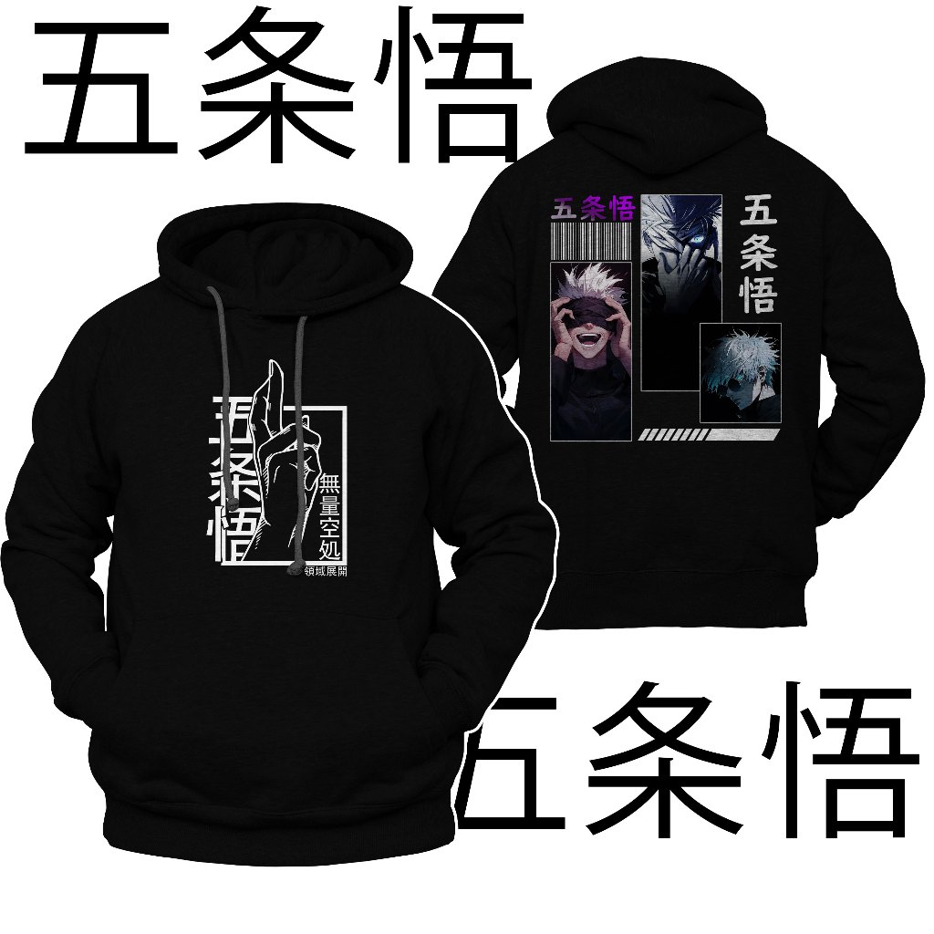 HOODIE PRIA ANIME JUJUTSU KAISEN SWEATER GOJO SATORU SUKUNA ITADORI