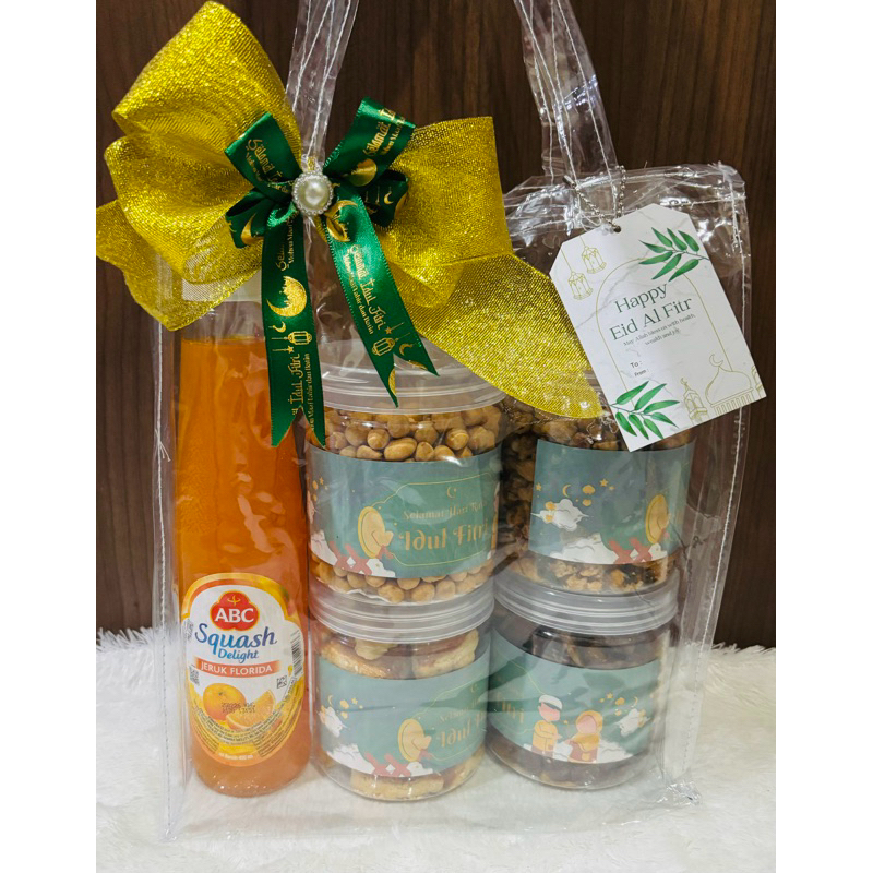 

Hampers Lebaran Kue Kering Premium 4 toples dan sirup murah berkualitas