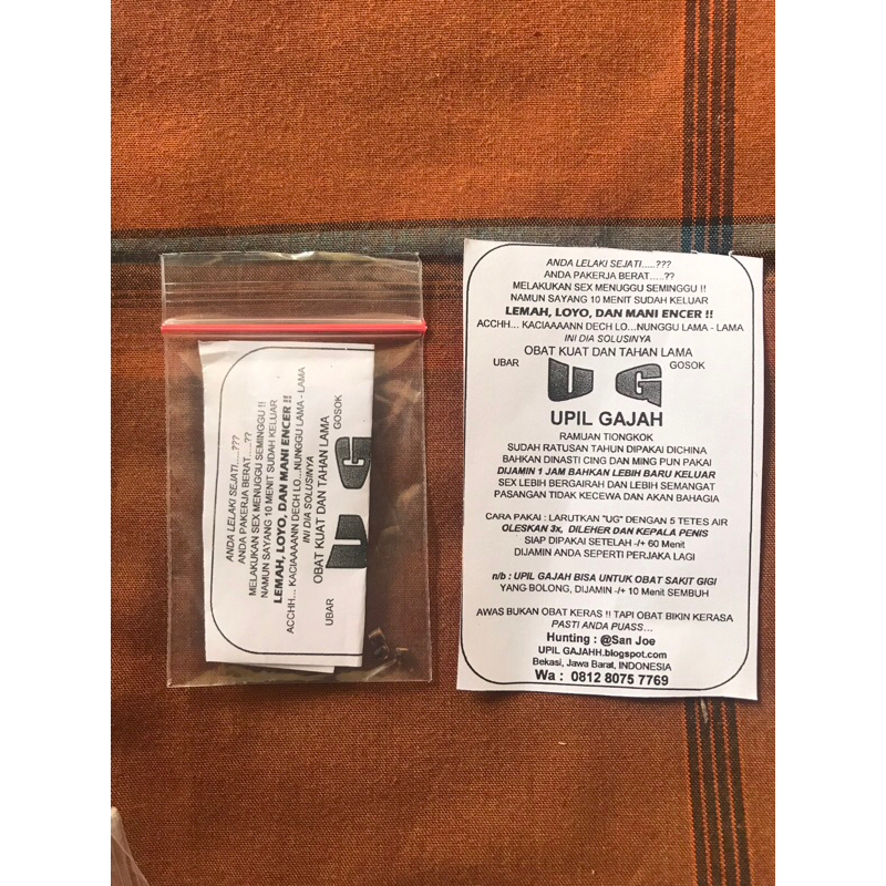 UPIL GAJAH HERBAL ASLI TIONGKOK (PENGIRIMAN DIPRIVASI)