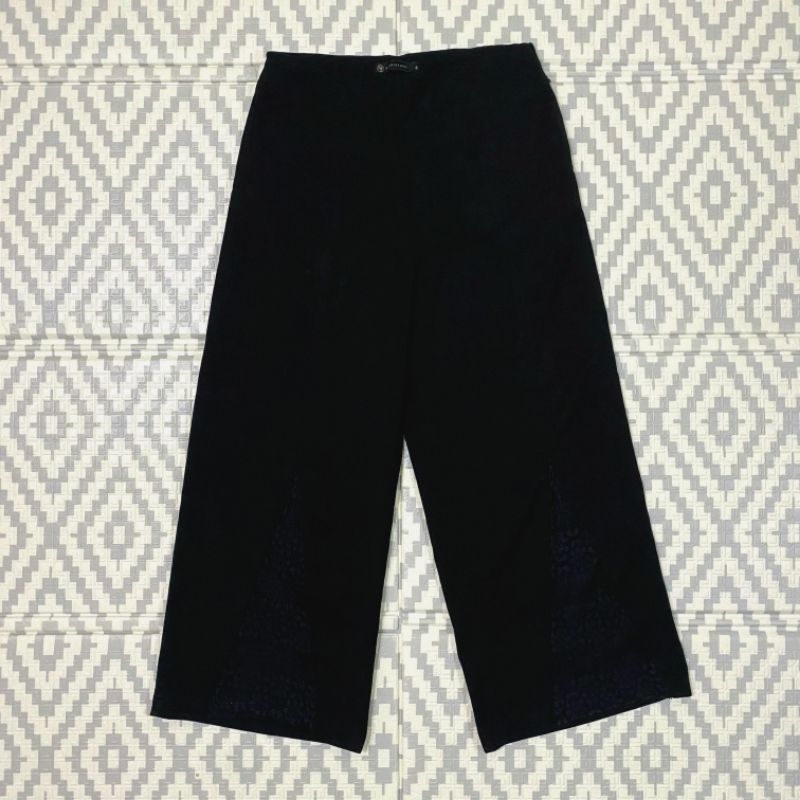 (preloved) MISSISSIPPI celana kulot brokat hitam cantik