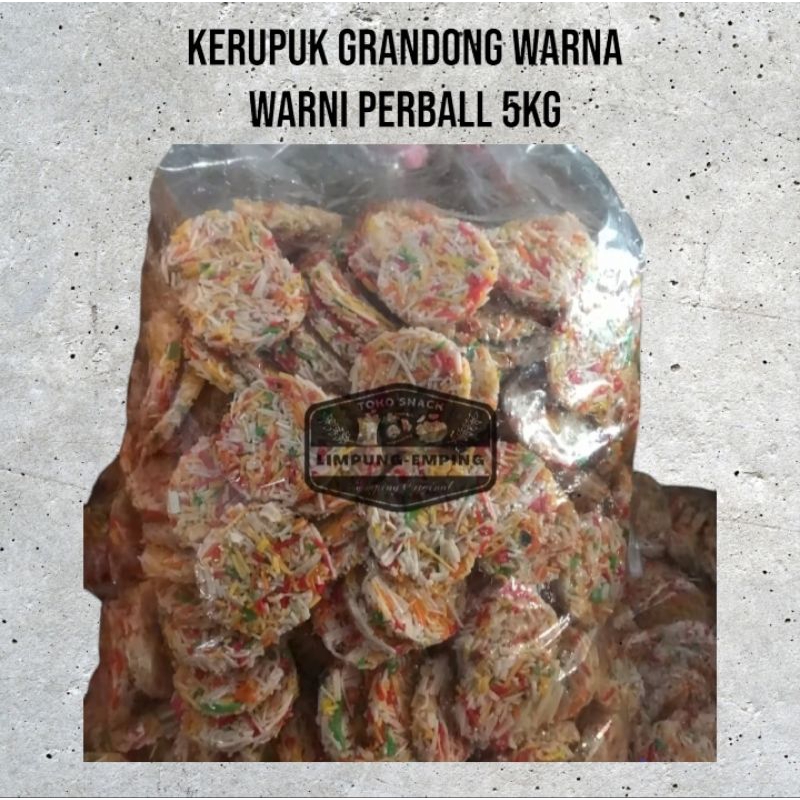 

Kerupuk Grandong Warna Warni TERLARIS- Perball 5KG - Best Seller - Makanan, Food, Snack, Goreng, Keripik, Cemilan