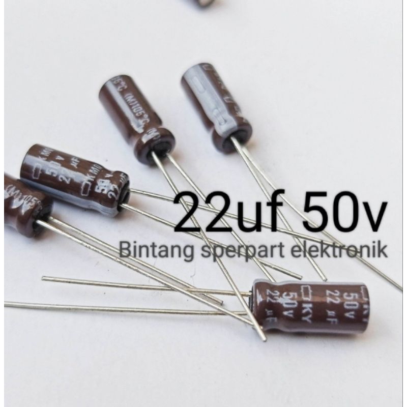 (1 Buah) KAPASITOR ELCO 22UF 50V CAPACITOR ELCO 22UF 50V KAPASITOR ELCO 50V 22UF ELCO 22UF 50VOLT