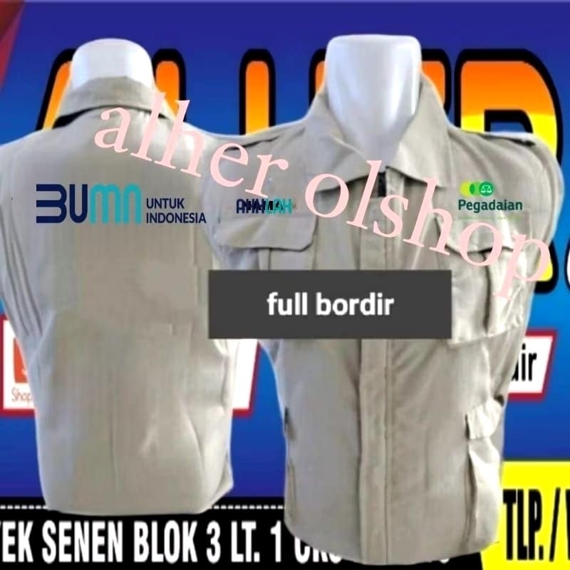 rompi bordir pegadaian rompi pegadaian rompi kerja pegadaian rompi vest pegadaian rompi BUMN pegadai