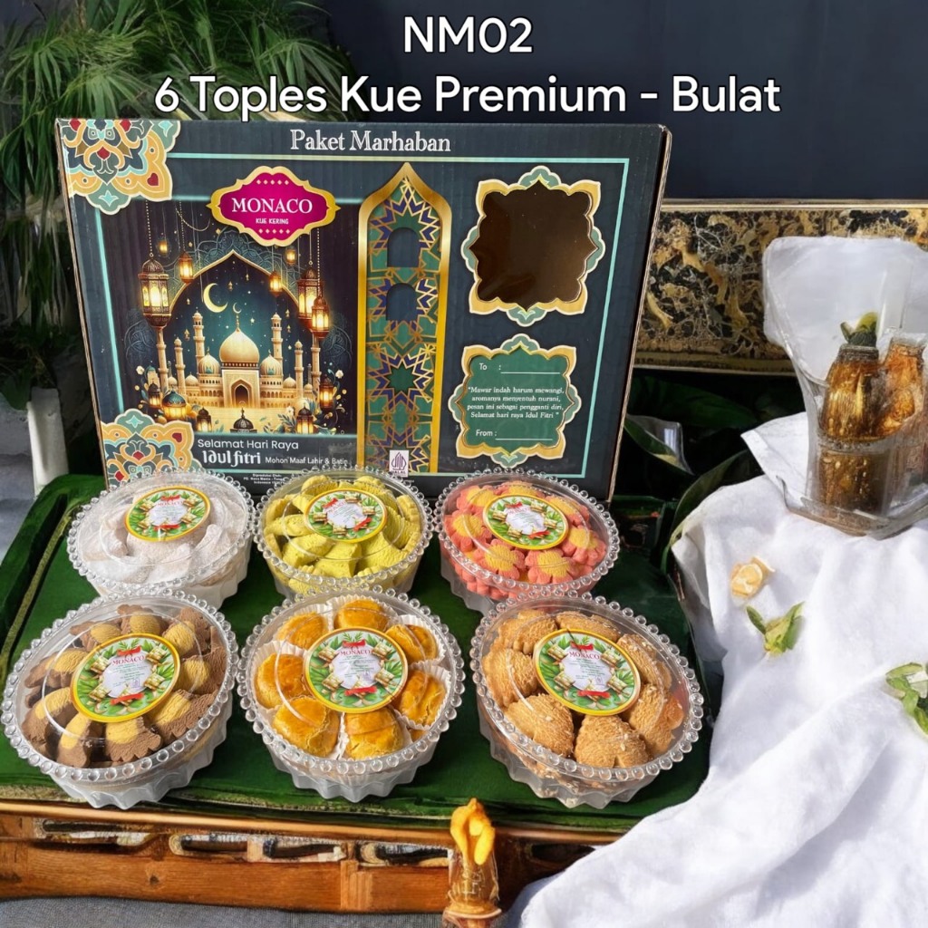 

[PROMO] Parcel Lebaran Idul Fitri MONACO MARHABAN PREMIUM isi 6 Toples Kue Kering / Ramadhan Hampers