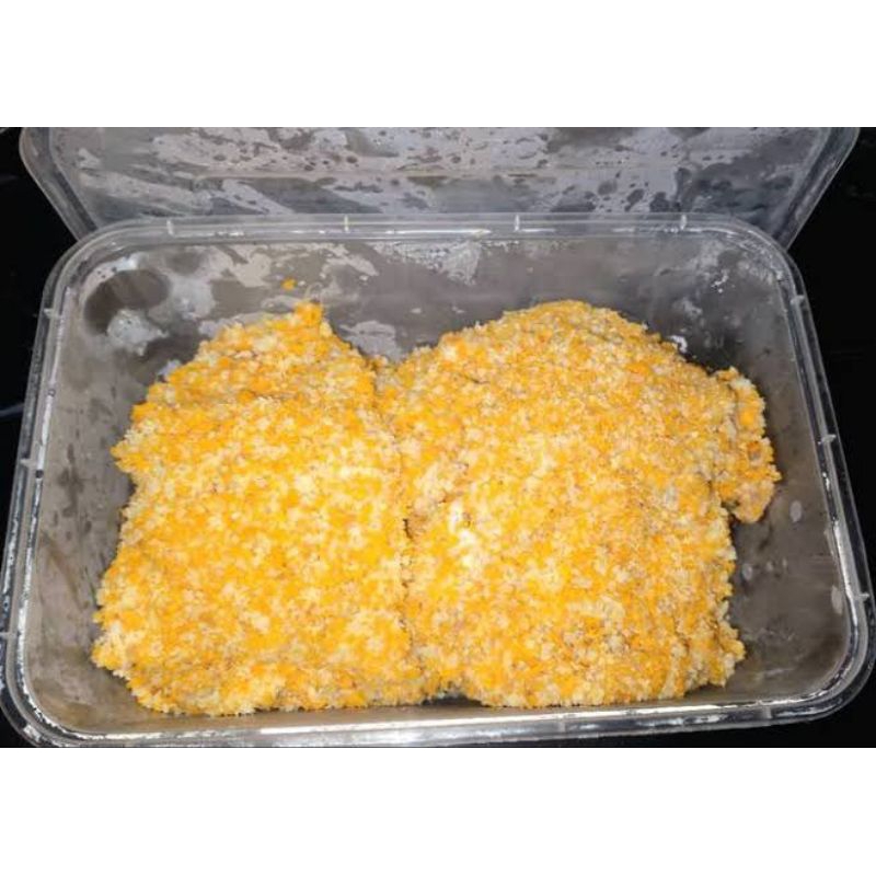 

chicken katsu siap masak sudah dibumbui free saus sambal