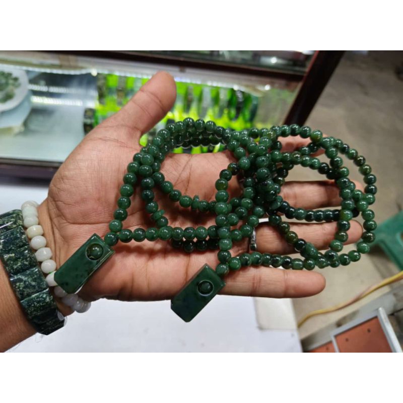 tasbih batu giok Aceh neprite natural