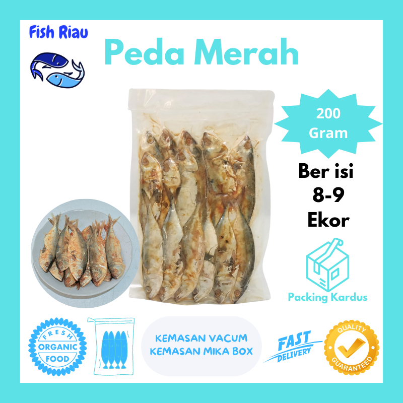 

IKAN ASIN PEDA MERAH/IKAN PEDA MERAH/PEDA MERAH 200 GRAM