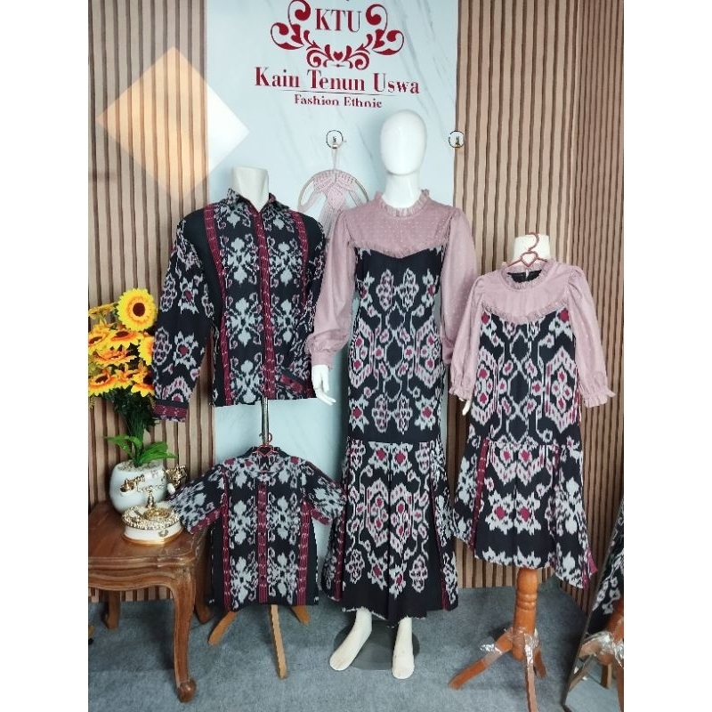 Couple family etnik, azzahra dress dan azzahir kemeja