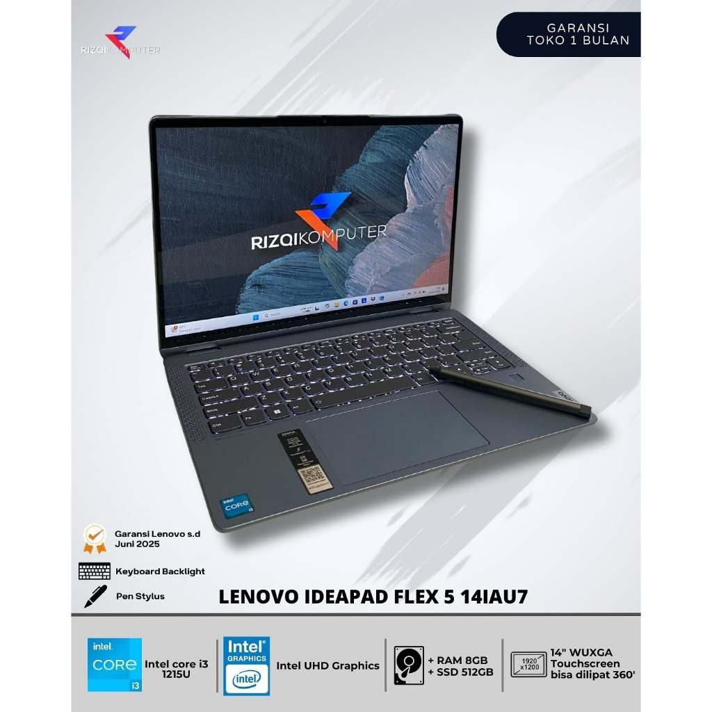 Lenovo Ideapad Flex 5 14IAU7  Intel Core i3 1215U Ram 8GB SSD 512GB bangh