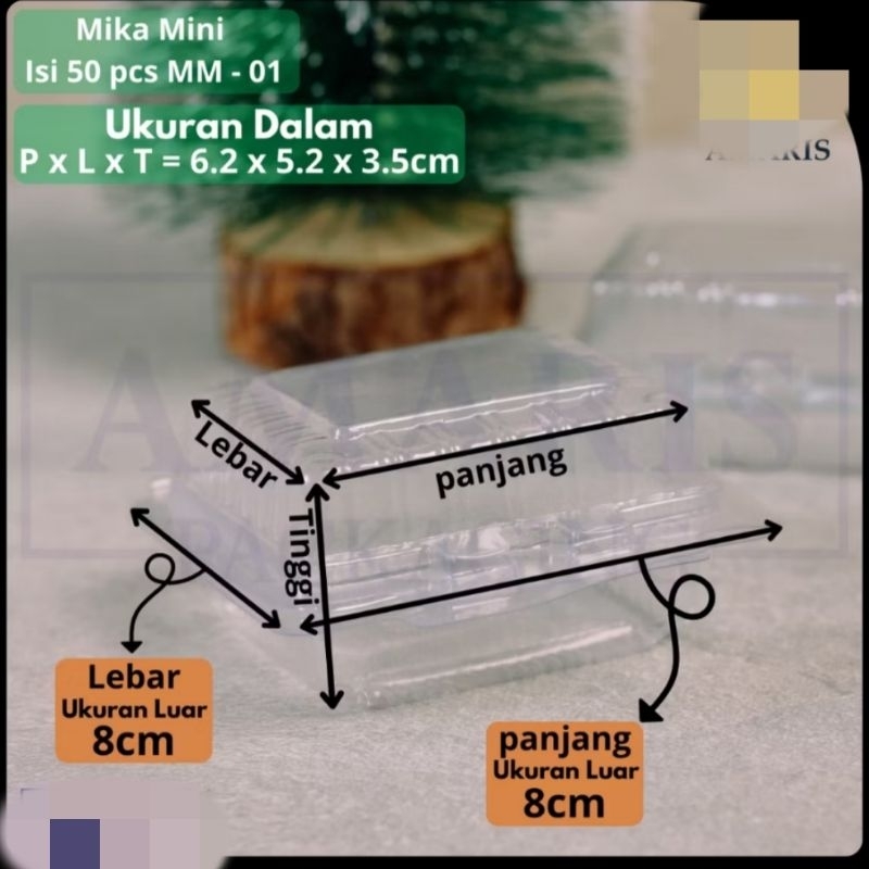 MIKA MINI ISI PACKING KUE RISOL TART KUE BASAH HARGA ECER