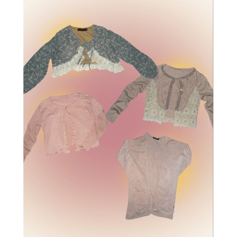 [PRELOVED] Cottagecore/fairycore/coquette/floral/y2k/vintage cardigan