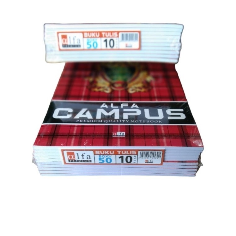 

Buku Tulis Campus Boxy 50 lbr (Isi 10 bk) Alfa Premium